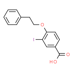 ChemSpider 2D Image | 3-Iodo-4-(2-phenylethoxy)benzoic acid | C15H13IO3