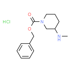 ChemSpider 2D Image | Benzyl 3-(methylamino)piperidine-1-carboxylate hydrochloride | C14H21ClN2O2