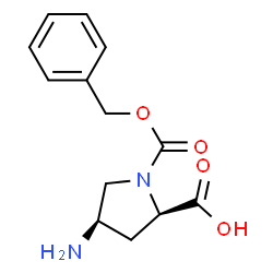 ChemSpider 2D Image | (4R)-4-Amino-1-[(benzyloxy)carbonyl]-D-proline | C13H16N2O4