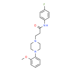 ChemSpider 2D Image | N-(4-Fluorophenyl)-3-[4-(2-methoxyphenyl)-1-piperazinyl]propanamide | C20H24FN3O2