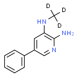 ChemSpider 2D Image | 5-phenyl-N3-(trideuteriomethyl)pyridine-2,3-diamine | C12H10D3N3