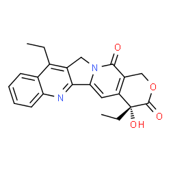 ChemSpider 2D Image | (4R)-4,11-Diethyl-4-hydroxy-1H-pyrano[3',4':6,7]indolizino[1,2-b]quinoline-3,14(4H,12H)-dione | C22H20N2O4