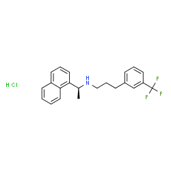 ChemSpider 2D Image | N-[(1S)-1-(1-Naphthyl)ethyl]-3-[3-(trifluoromethyl)phenyl]-1-propanamine hydrochloride (1:1) | C22H23ClF3N