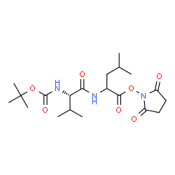 ChemSpider 2D Image | 2,5-Dioxo-1-pyrrolidinyl N-{[(2-methyl-2-propanyl)oxy]carbonyl}-L-valylleucinate | C20H33N3O7
