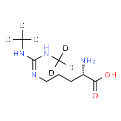 ChemSpider 2D Image | N~5~-{Bis[(~2~H_3_)methylamino]methylene}-L-ornithine | C8H12D6N4O2