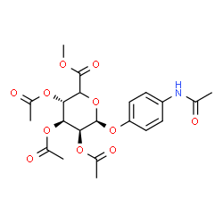 ChemSpider 2D Image | 4-Acetamidophenyl methyl (5xi)-2,3,4-tri-O-acetyl-beta-D-lyxo-hexopyranosiduronate | C21H25NO11