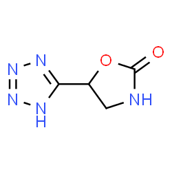 ChemSpider 2D Image | 5-(1H-Tetrazol-5-yl)-1,3-oxazolidin-2-one | C4H5N5O2
