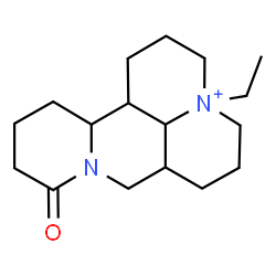 ChemSpider 2D Image | 1-Ethyl-15-oxomatridin-1-ium | C17H29N2O