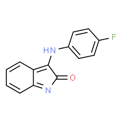 ChemSpider 2D Image | 3-[(4-fluorophenyl)imino]indolin-2-one | C14H9FN2O