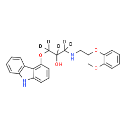 ChemSpider 2D Image | Carvedilol-d5 | C24H21D5N2O4