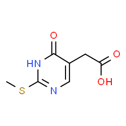 ChemSpider 2D Image | 2-[4-HYDROXY-2-(METHYLSULFANYL)PYRIMIDIN-5-YL]ACETIC ACID | C7H8N2O3S