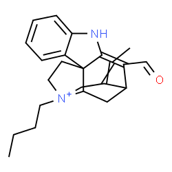 ChemSpider 2D Image | 4-Butyl-17-oxo-2,16-didehydrocur-19-en-4-ium | C23H29N2O