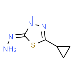 ChemSpider 2D Image | 2-Cyclopropyl-5-hydrazino-1,3,4-thiadiazole | C5H8N4S
