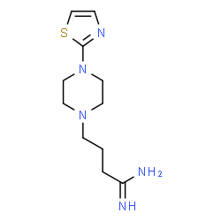 ChemSpider 2D Image | 4-[4-(1,3-Thiazol-2-yl)-1-piperazinyl]butanimidamide | C11H19N5S
