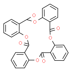 ChemSpider 2D Image | 6H,12H,18H,24H-Tetrabenzo[b,f,j,n][1,5,9,13]tetraoxacyclohexadecine-6,12,18,24-tetrone | C28H16O8