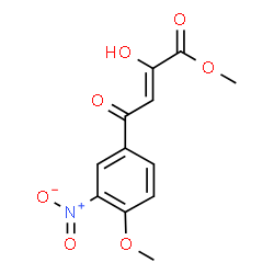 ChemSpider 2D Image | Methyl (2Z)-2-hydroxy-4-(4-methoxy-3-nitrophenyl)-4-oxo-2-butenoate | C12H11NO7