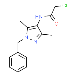ChemSpider 2D Image | N-(1-Benzyl-3,5-dimethyl-1H-pyrazol-4-yl)-2-chloroacetamide | C14H16ClN3O