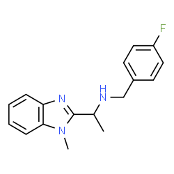ChemSpider 2D Image | N-(4-Fluorobenzyl)-1-(1-methyl-1H-benzimidazol-2-yl)ethanamine | C17H18FN3