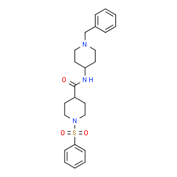 ChemSpider 2D Image | N-(1-Benzyl-4-piperidinyl)-1-(phenylsulfonyl)-4-piperidinecarboxamide | C24H31N3O3S