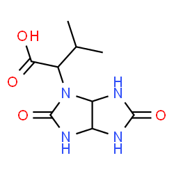 ChemSpider 2D Image | 2-(2,5-Dioxohexahydroimidazo[4,5-d]imidazol-1(2H)-yl)-3-methylbutanoic acid | C9H14N4O4
