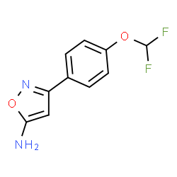 ChemSpider 2D Image | 3-(4-(Difluoromethoxy)phenyl)isoxazol-5-amine | C10H8F2N2O2