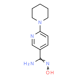 ChemSpider 2D Image | N-Hydroxy-6-(1-piperidinyl)-3-pyridinecarboximidamide | C11H16N4O