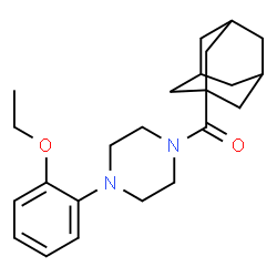 ChemSpider 2D Image | Adamantan-1-yl[4-(2-ethoxyphenyl)-1-piperazinyl]methanone | C23H32N2O2