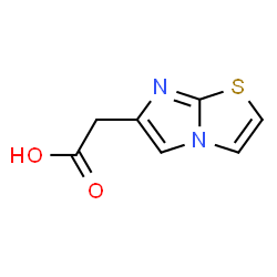 ChemSpider 2D Image | Imidazo[2,1-b]thiazol-6-yl-aceticacid | C7H6N2O2S