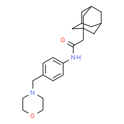 ChemSpider 2D Image | 2-(Adamantan-1-yl)-N-[4-(4-morpholinylmethyl)phenyl]acetamide | C23H32N2O2