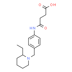 ChemSpider 2D Image | 3-({4-[(2-ETHYLPIPERIDIN-1-YL)METHYL]PHENYL}CARBAMOYL)PROPANOIC ACID | C18H26N2O3