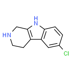 ChemSpider 2D Image | 6-Chloro-2,3,4,9-tetrahydro-1H-beta-carboline | C11H11ClN2