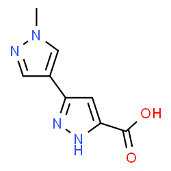 ChemSpider 2D Image | 1'-methyl-2H-[3,4'-bipyrazole]-5-carboxylic acid | C8H8N4O2