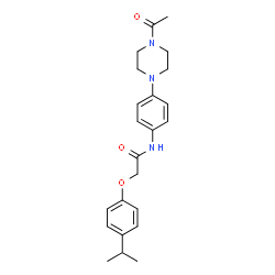 ChemSpider 2D Image | N-[4-(4-Acetyl-1-piperazinyl)phenyl]-2-(4-isopropylphenoxy)acetamide | C23H29N3O3