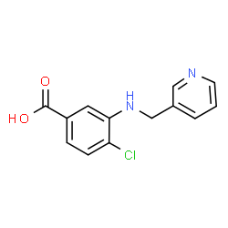 ChemSpider 2D Image | 4-Chloro-3-[(3-pyridinylmethyl)amino]benzoic acid | C13H11ClN2O2