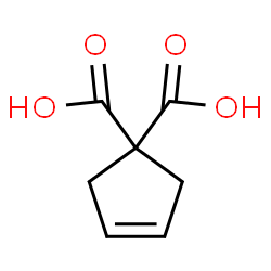 ChemSpider 2D Image | 3-Cyclopentene-1,1-dicarboxylic acid | C7H8O4