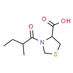 ChemSpider 2D Image | 3-(2-Methylbutanoyl)-1,3-thiazolidine-4-carboxylic acid | C9H15NO3S
