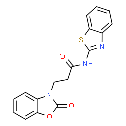 ChemSpider 2D Image | N-(1,3-Benzothiazol-2-yl)-3-(2-oxo-1,3-benzoxazol-3(2H)-yl)propanamide | C17H13N3O3S