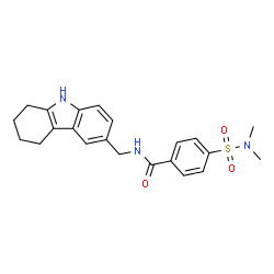 ChemSpider 2D Image | 4-(Dimethylsulfamoyl)-N-(2,3,4,9-tetrahydro-1H-carbazol-6-ylmethyl)benzamide | C22H25N3O3S