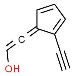 ChemSpider 2D Image | 2-(2-Ethynyl-2,4-cyclopentadien-1-ylidene)ethenol | C9H6O