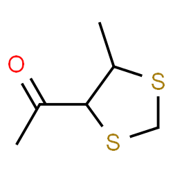 ChemSpider 2D Image | 1-(5-Methyl-1,3-dithiolan-4-yl)ethanone | C6H10OS2