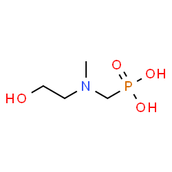 ChemSpider 2D Image | {[(2-Hydroxyethyl)(methyl)amino]methyl}phosphonic acid | C4H12NO4P