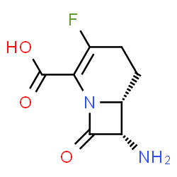 ChemSpider 2D Image | (6R,7S)-7-Amino-3-fluoro-8-oxo-1-azabicyclo[4.2.0]oct-2-ene-2-carboxylic acid | C8H9FN2O3