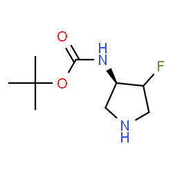 ChemSpider 2D Image | 2-Methyl-2-propanyl [(3R)-4-fluoro-3-pyrrolidinyl]carbamate | C9H17FN2O2