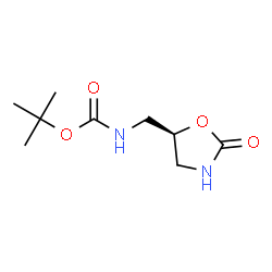 ChemSpider 2D Image | tert-butyl N-{[(5S)-2-oxo-1,3-oxazolidin-5-yl]methyl}carbamate | C9H16N2O4