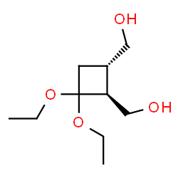 ChemSpider 2D Image | [(1S,2S)-3,3-Diethoxy-1,2-cyclobutanediyl]dimethanol | C10H20O4