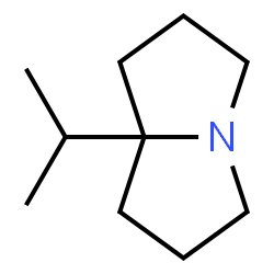 ChemSpider 2D Image | 7a-Isopropylhexahydro-1H-pyrrolizine | C10H19N