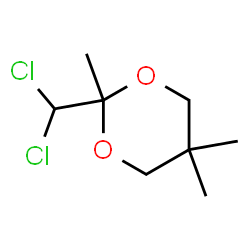 ChemSpider 2D Image | 2-(Dichloromethyl)-2,5,5-trimethyl-1,3-dioxane | C8H14Cl2O2