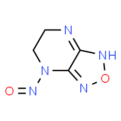 ChemSpider 2D Image | 4-Nitroso-1,4,5,6-tetrahydro[1,2,5]oxadiazolo[3,4-b]pyrazine | C4H5N5O2