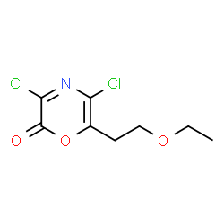 ChemSpider 2D Image | 3,5-Dichloro-6-(2-ethoxyethyl)-2H-1,4-oxazin-2-one | C8H9Cl2NO3