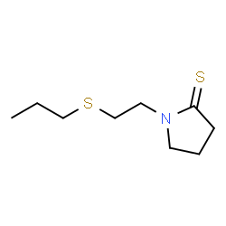 ChemSpider 2D Image | 1-[2-(Propylsulfanyl)ethyl]-2-pyrrolidinethione | C9H17NS2